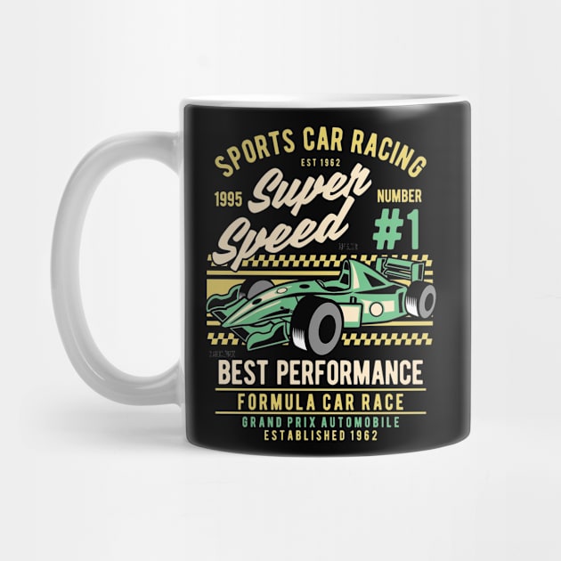 Sports Car Racing, Vintage Retro Classic by CoApparel